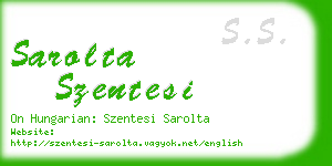 sarolta szentesi business card